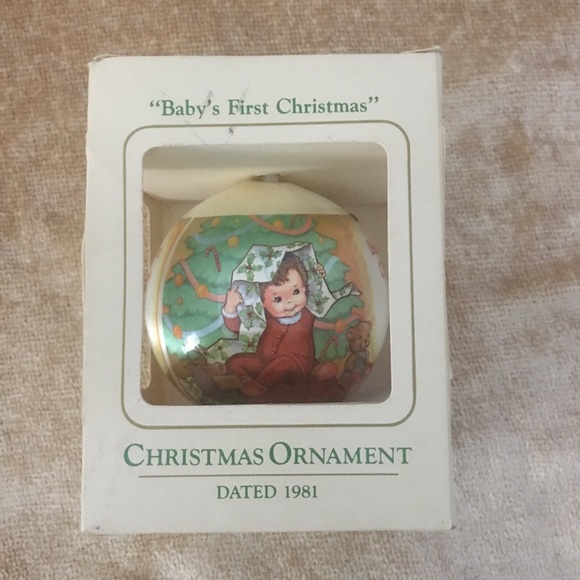 vintage baby's first christmas ornament